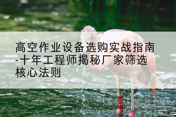小金剪叉式升降机厂家-高空作业设备选购实战指南-十年工程师揭秘厂家筛选核心法则