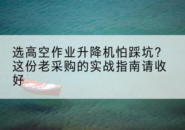 小金高空作业升降机厂家推荐-选高空作业升降机怕踩坑？这份老采购的实战指南请收好